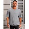 imageRuncati Mens Casual TShirts Short Sleeve Lightweight Oversized Summer Cotton Tee Beach Crew Neck TopsGrey