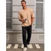 imageRuncati Mens Casual TShirts Short Sleeve Lightweight Oversized Summer Cotton Tee Beach Crew Neck TopsKhaki