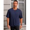 imageRuncati Mens Casual TShirts Short Sleeve Lightweight Oversized Summer Cotton Tee Beach Crew Neck TopsNavy
