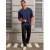 imageRuncati Mens Casual TShirts Short Sleeve Lightweight Oversized Summer Cotton Tee Beach Crew Neck TopsNavy