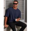 imageRuncati Mens Casual TShirts Short Sleeve Lightweight Oversized Summer Cotton Tee Beach Crew Neck TopsNavy