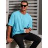 imageRuncati Mens Casual TShirts Short Sleeve Lightweight Oversized Summer Cotton Tee Beach Crew Neck TopsSky Blue