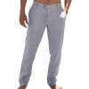 imageRuncati Mens Casual Pants Elastic Waist Linen Lightweight StraightLegs Loose Fit Summer Beach Yoga TrousersLight Gray