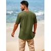 imageRuncati Mens Casual T Shirts Short Sleeve V Neck Henley Shirt Button Basic Fashion Summer Beach Tee TopsArmy Green