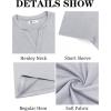 imageRuncati Mens Casual T Shirts Short Sleeve V Neck Henley Shirt Button Basic Fashion Summer Beach Tee TopsGrey