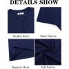 imageRuncati Mens Casual T Shirts Short Sleeve V Neck Henley Shirt Button Basic Fashion Summer Beach Tee TopsNavy Blue