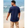 imageRuncati Mens Casual T Shirts Short Sleeve V Neck Henley Shirt Button Basic Fashion Summer Beach Tee TopsNavy Blue