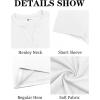 imageRuncati Mens Casual T Shirts Short Sleeve V Neck Henley Shirt Button Basic Fashion Summer Beach Tee TopsWhite