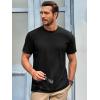 imageRuncati Mens Short Sleeve TShirts Classic Crew Neck Casual Shirt Summer Basic Lightweight Fashion Moisture Wicking TeesBlack