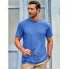 imageRuncati Mens Short Sleeve TShirts Classic Crew Neck Casual Shirt Summer Basic Lightweight Fashion Moisture Wicking TeesBlue