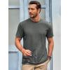 imageRuncati Mens Short Sleeve TShirts Classic Crew Neck Casual Shirt Summer Basic Lightweight Fashion Moisture Wicking TeesDark Grey