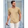 imageRuncati Mens Short Sleeve TShirts Classic Crew Neck Casual Shirt Summer Basic Lightweight Fashion Moisture Wicking TeesLight Khaki