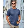 imageRuncati Mens Short Sleeve TShirts Classic Crew Neck Casual Shirt Summer Basic Lightweight Fashion Moisture Wicking TeesNavy