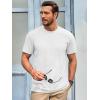 imageRuncati Mens Short Sleeve TShirts Classic Crew Neck Casual Shirt Summer Basic Lightweight Fashion Moisture Wicking TeesWhite