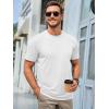 imageRuncati Mens Short Sleeve TShirts Classic Crew Neck Casual Shirt Summer Basic Lightweight Fashion Moisture Wicking TeesWhite