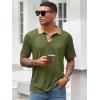 imageRuncati Mens Casual Polo Shirts Short Sleeve Lightweight Stretchy Golf Shirt Summer Beach Raglan TopsArmy Green