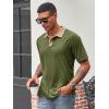 imageRuncati Mens Casual Polo Shirts Short Sleeve Lightweight Stretchy Golf Shirt Summer Beach Raglan TopsArmy Green