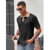 imageRuncati Mens Casual Polo Shirts Short Sleeve Lightweight Stretchy Golf Shirt Summer Beach Raglan TopsBlack