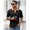 imageRuncati Mens Casual Polo Shirts Short Sleeve Lightweight Stretchy Golf Shirt Summer Beach Raglan TopsBlack