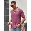 imageRuncati Mens Casual Polo Shirts Short Sleeve Lightweight Stretchy Golf Shirt Summer Beach Raglan TopsBurgundy
