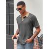 imageRuncati Mens Casual Polo Shirts Short Sleeve Lightweight Stretchy Golf Shirt Summer Beach Raglan TopsDark Grey