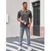 imageRuncati Mens Casual Polo Shirts Short Sleeve Lightweight Stretchy Golf Shirt Summer Beach Raglan TopsDark Grey