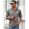 imageRuncati Mens Casual Polo Shirts Short Sleeve Lightweight Stretchy Golf Shirt Summer Beach Raglan TopsLight Grey