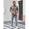 imageRuncati Mens Casual Polo Shirts Short Sleeve Lightweight Stretchy Golf Shirt Summer Beach Raglan TopsLight Grey