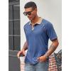 imageRuncati Mens Casual Polo Shirts Short Sleeve Lightweight Stretchy Golf Shirt Summer Beach Raglan TopsNavy