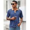 imageRuncati Mens Casual Polo Shirts Short Sleeve Lightweight Stretchy Golf Shirt Summer Beach Raglan TopsNavy