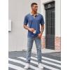 imageRuncati Mens Casual Polo Shirts Short Sleeve Lightweight Stretchy Golf Shirt Summer Beach Raglan TopsNavy