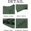 imageRuncati Mens Henley Shirts Short Sleeve Casual Ribbed Knitted Summer TShirt Slim Fit Workout Muscle TopsArmy Green