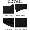 imageRuncati Mens Henley Shirts Short Sleeve Casual Ribbed Knitted Summer TShirt Slim Fit Workout Muscle TopsBlack