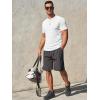 imageRuncati Mens Henley Shirts Short Sleeve Casual Ribbed Knitted Summer TShirt Slim Fit Workout Muscle TopsWhite