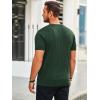 imageRuncati Mens Knit Short Sleeve T Shirts Casual Crewneck Slim Fit Shirt Cable Knitted Stretch Pullover TeesArmy Green