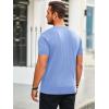 imageRuncati Mens Knit Short Sleeve T Shirts Casual Crewneck Slim Fit Shirt Cable Knitted Stretch Pullover TeesSky Blue