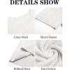 imageRuncati Mens Knit Short Sleeve T Shirts Casual Crewneck Slim Fit Shirt Cable Knitted Stretch Pullover TeesWhite