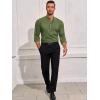 imageRuncati Mens Linen Henley Shirts Casual Lightweight 34 Sleeve TShirt Summer Beach Yoga Hippie TopsArmy Green