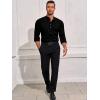 imageRuncati Mens Linen Henley Shirts Casual Lightweight 34 Sleeve TShirt Summer Beach Yoga Hippie TopsBlack