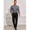 imageRuncati Mens Linen Henley Shirts Casual Lightweight 34 Sleeve TShirt Summer Beach Yoga Hippie TopsDark Grey