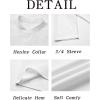 imageRuncati Mens Linen Henley Shirts Casual Lightweight 34 Sleeve TShirt Summer Beach Yoga Hippie TopsWhite