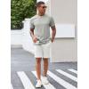 imageRuncati Mens Short Sleeve T Shirts Casual Crewneck Ribbed Knit Tee Tops Slim Fit Basic Stretch Summer ShirtGrey