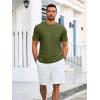 imageRuncati Mens Short Sleeve T Shirts Crew Neck Casual Summer Basic Shirt Lightweight Tee Tops with PocketArmy Green