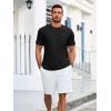 imageRuncati Mens Short Sleeve T Shirts Crew Neck Casual Summer Basic Shirt Lightweight Tee Tops with PocketBlack