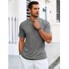 imageRuncati Mens Short Sleeve T Shirts Crew Neck Casual Summer Basic Shirt Lightweight Tee Tops with PocketDark Gray