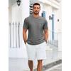 imageRuncati Mens Short Sleeve T Shirts Crew Neck Casual Summer Basic Shirt Lightweight Tee Tops with PocketDark Gray