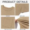 imageRuncati Mens Short Sleeve T Shirts Crew Neck Casual Summer Basic Shirt Lightweight Tee Tops with PocketKhaki