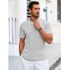 imageRuncati Mens Short Sleeve T Shirts Crew Neck Casual Summer Basic Shirt Lightweight Tee Tops with PocketLight Grey