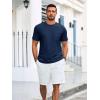 imageRuncati Mens Short Sleeve T Shirts Crew Neck Casual Summer Basic Shirt Lightweight Tee Tops with PocketNavy