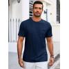 imageRuncati Mens Short Sleeve T Shirts Crew Neck Casual Summer Basic Shirt Lightweight Tee Tops with PocketNavy